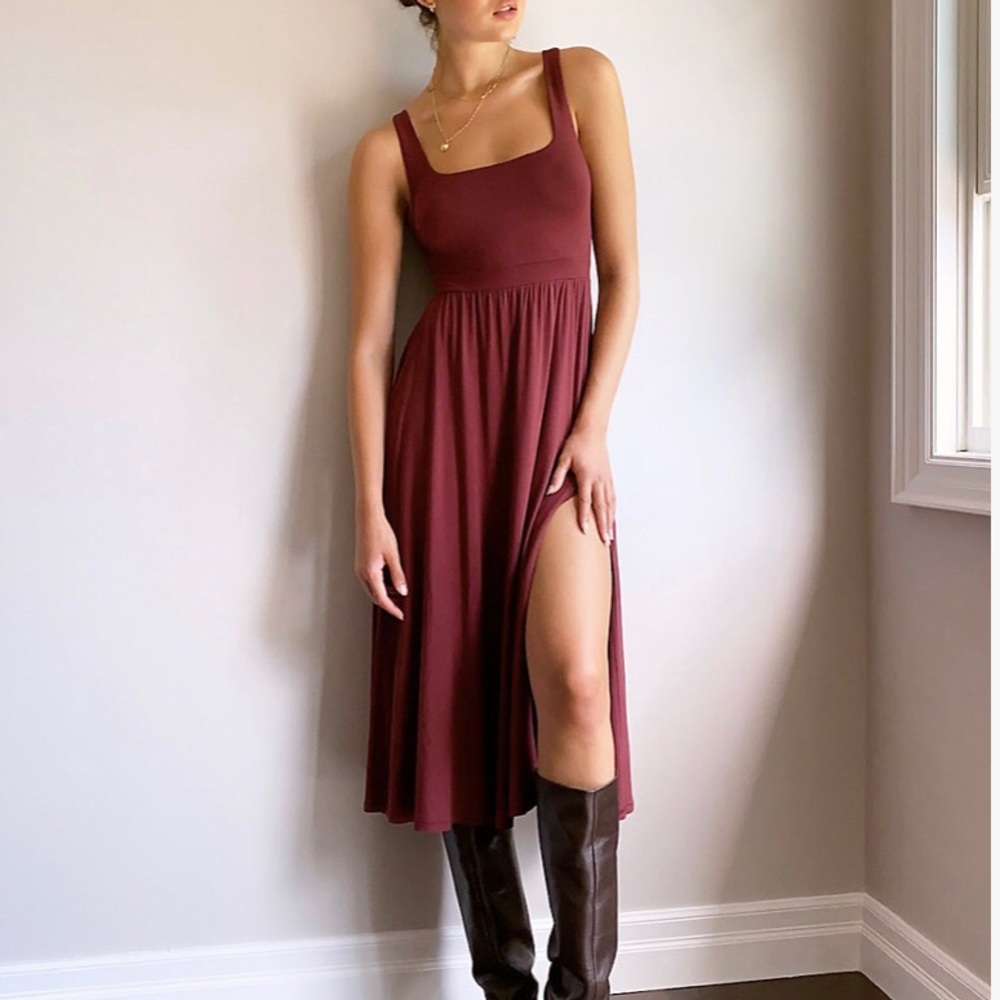 Wilfred Market Dress Burgundy